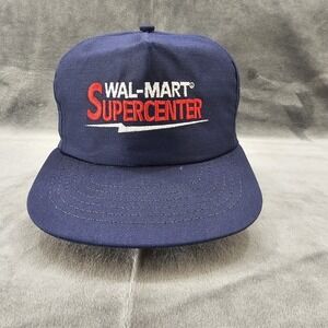 Vintage Wal-Mart Supercenter Snapback Hat Made in USA 90s Trucker Cap